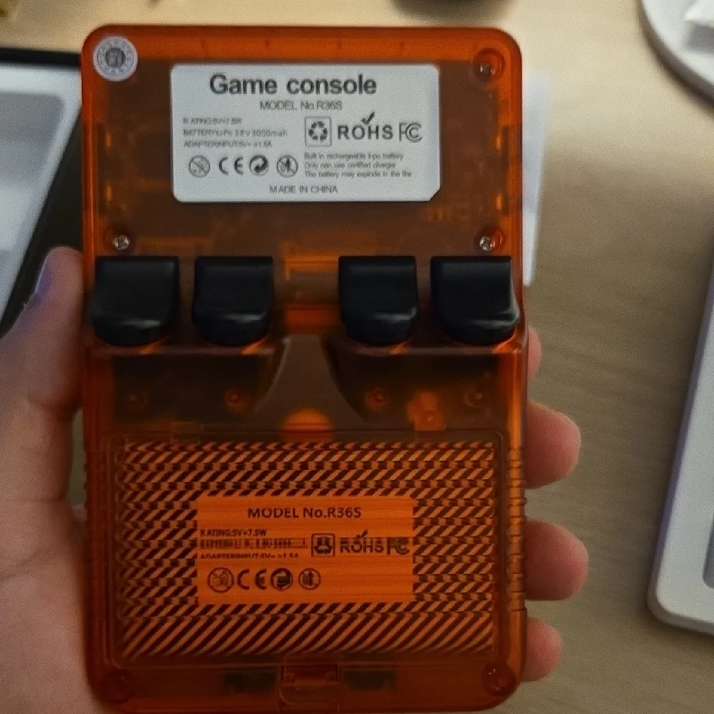 Retro Handheld Gaming Console - Transparent Orange